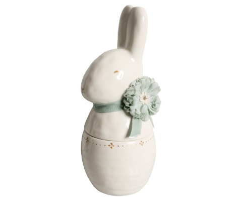 Maileg, Ceramiczny królik zielona kokardka Maileg, Ceramiczny królik zielona kokardka