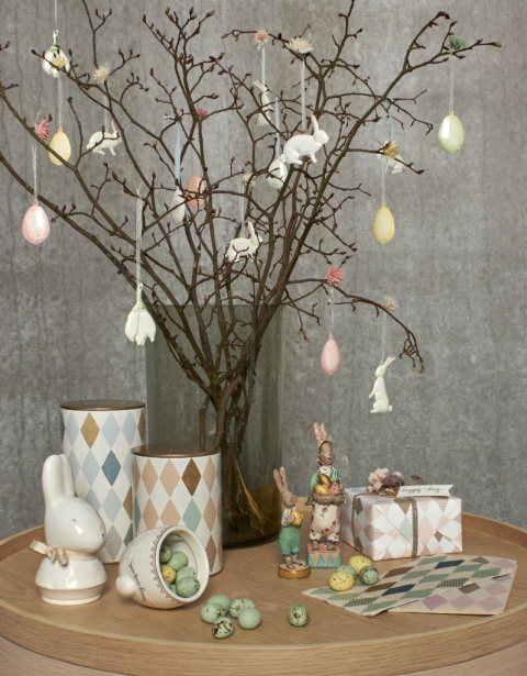 Maileg, Ceramiczny królik różowa kokardka Maileg, Ceramiczny królik różowa kokardka